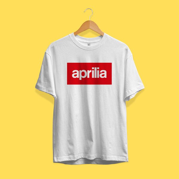 Remera Aprilia - Blanca - (Modelo T1_2025)