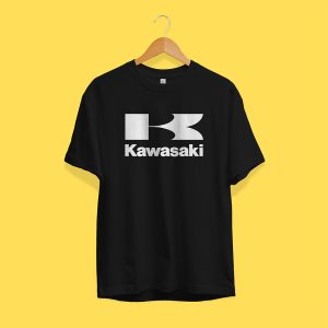 Remera Kawasaki - Negra/Blanca - (Modelo T1_2025)