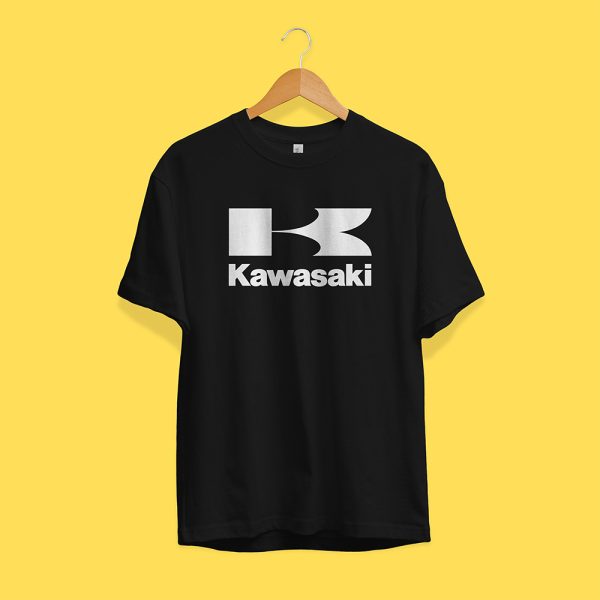 Remera Kawasaki - Negra/Blanca - (Modelo T1_2025)